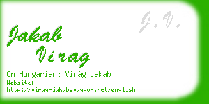 jakab virag business card